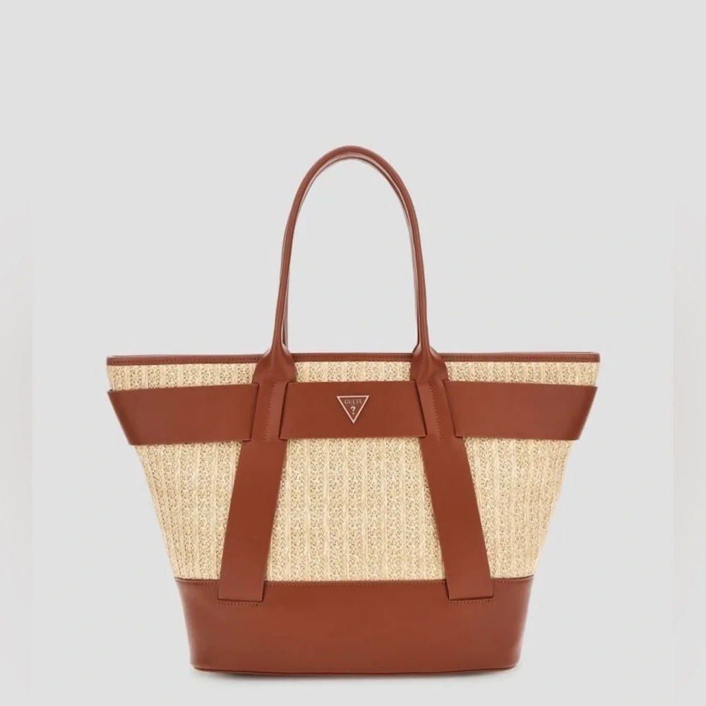 New Guess Tuane Raffia Tote
